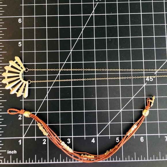 Vintage Fossil Bracelet & Fan Necklace - Picture 5 of 9